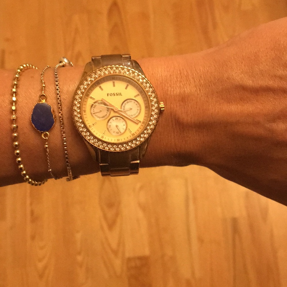 Fossil rose gold watch